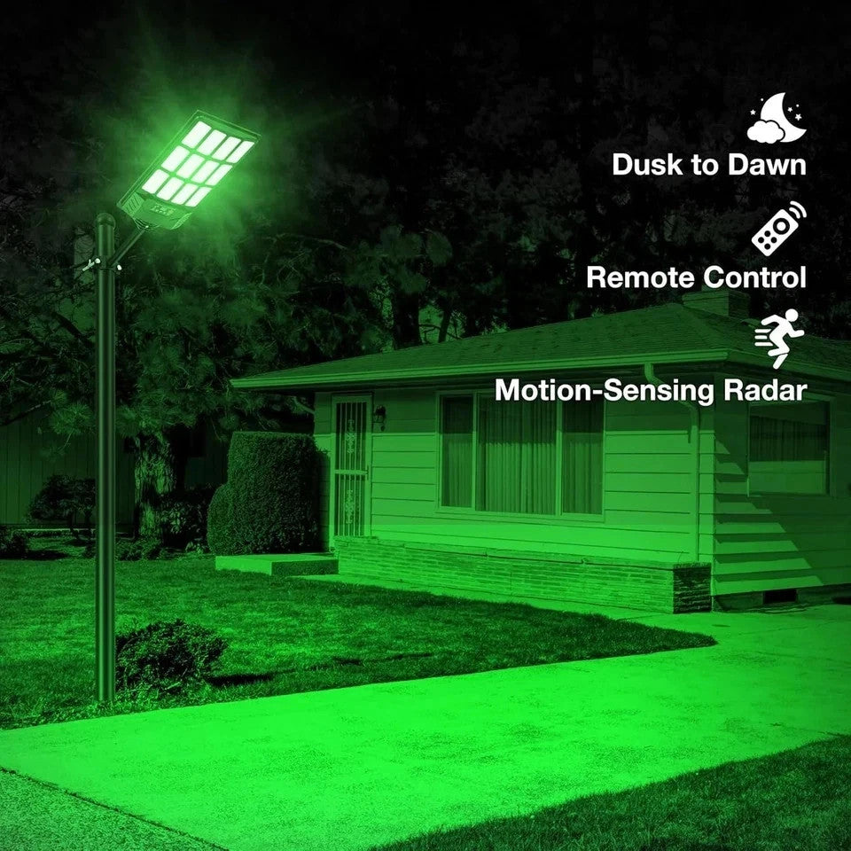 Solar LED Hog Hunting Light - 22000LM Green Feeder Light for Night Hunting