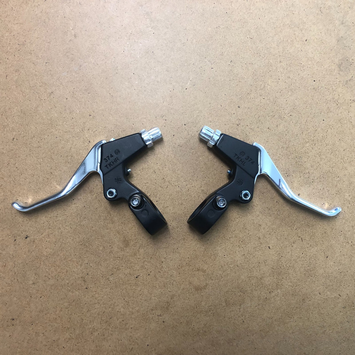 MTB Brake Lever Set with Twist Shifter - Black & Silver Compatible