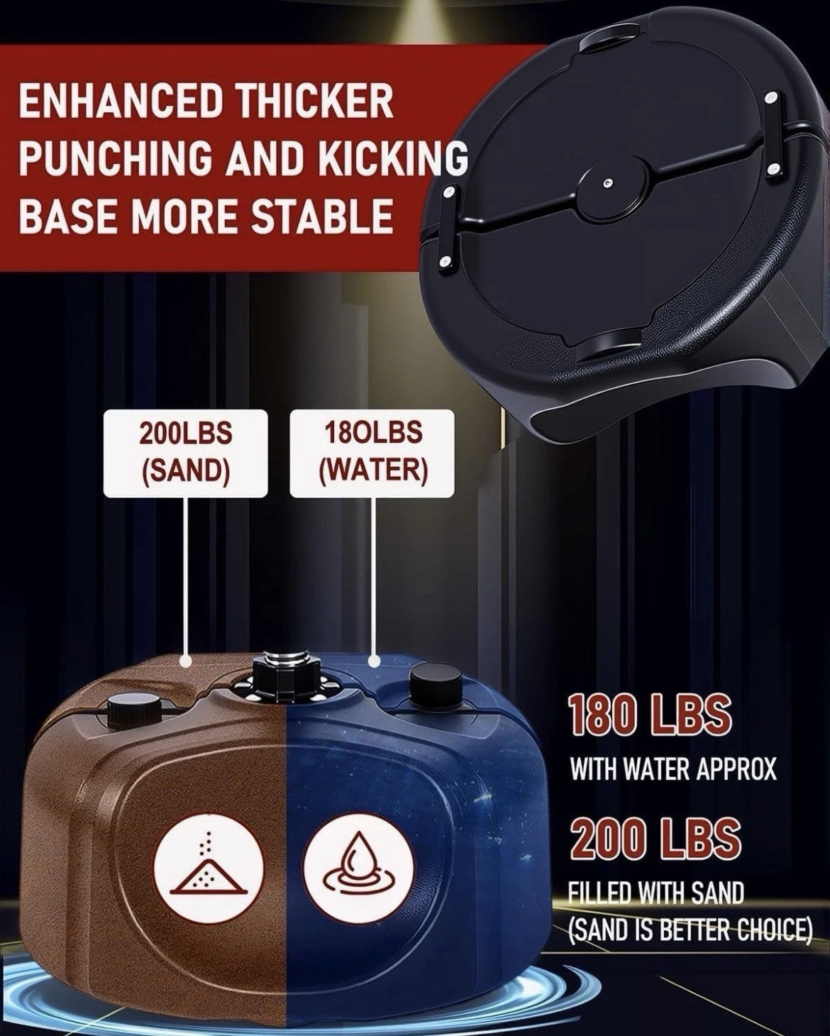 Adjustable Height Punching Bag with Stand for Boxing & Martial Arts Training