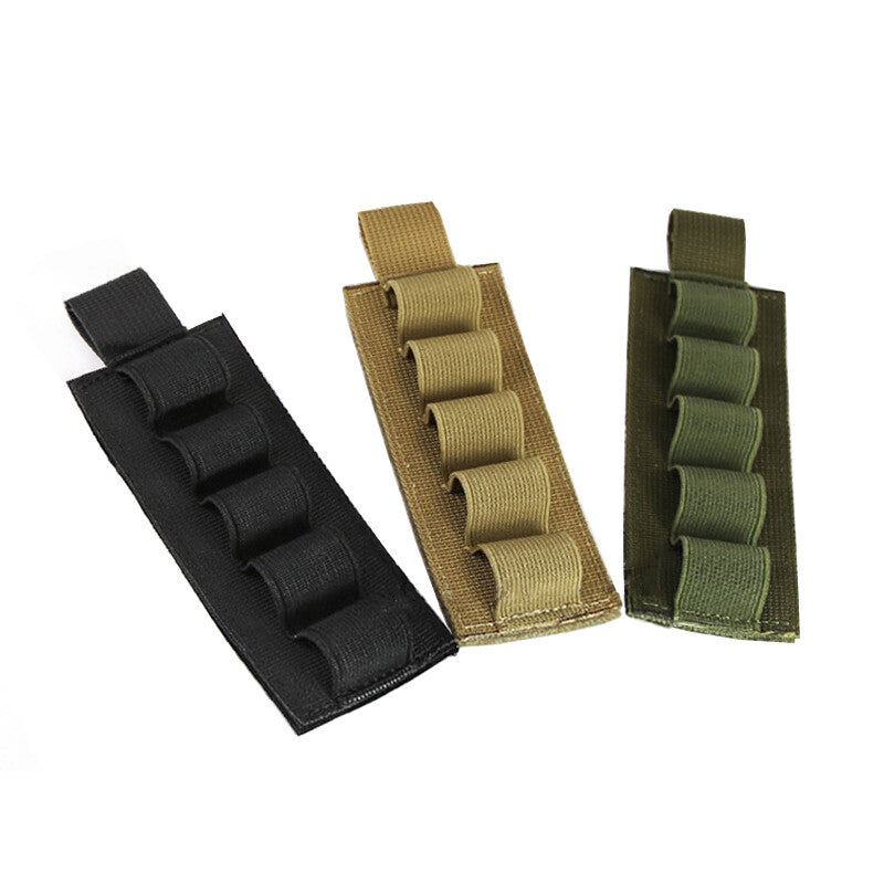 Tactical Shotgun Shell Holder 5-Round Side Saddle Carrier for 12/20 Gauge
