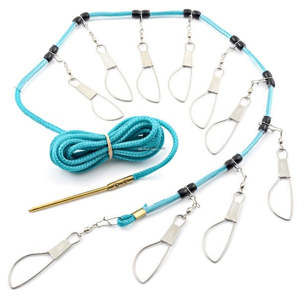 15 Foot Stringer with 10 Stainless Steel Snaps for Fishing Tackle