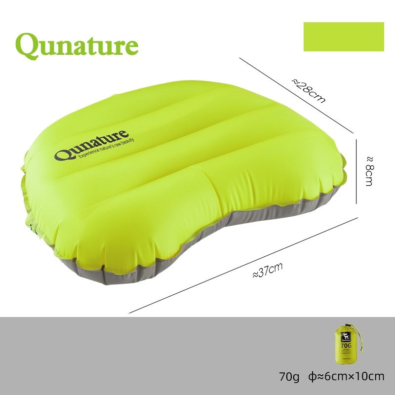 Lightweight Inflatable Camping Pillow with Neck Support - Compact & Waterproof