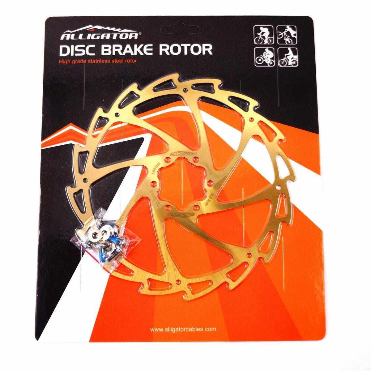 Lightweight Bicycle Disc Brake Rotor Titanium 140-203mm - Alligator