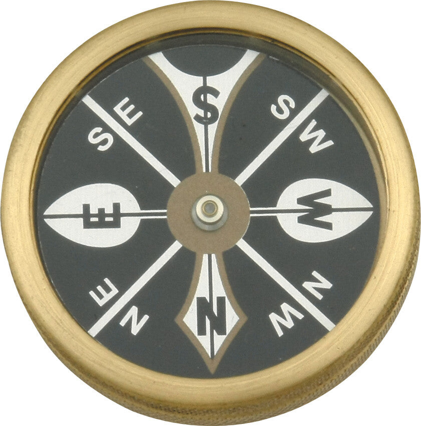 Large Brass Pocket Compass 1 3/4 Inch Vintage Navigation Tool