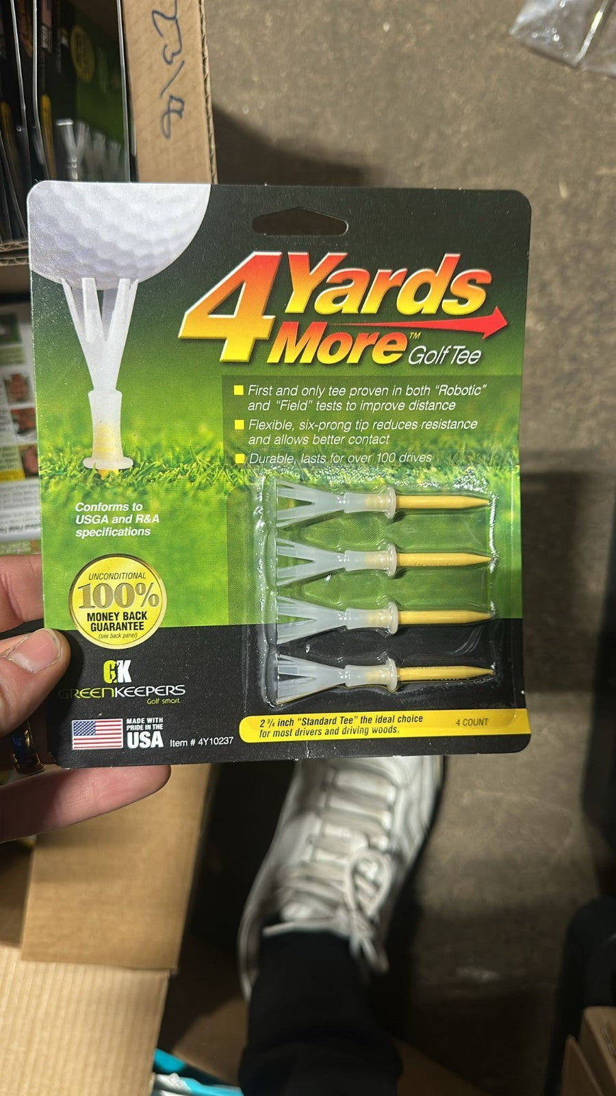 Golf Tees Pack of 3 - 2.75 Inch Yellow Golf Driver Tees - 4 Yards More