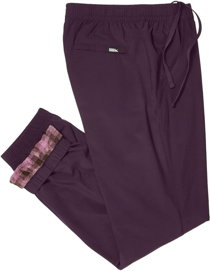 Women's Fleece-Lined Pants - Purple, Size 16, Warm Cozy Winter Leggings