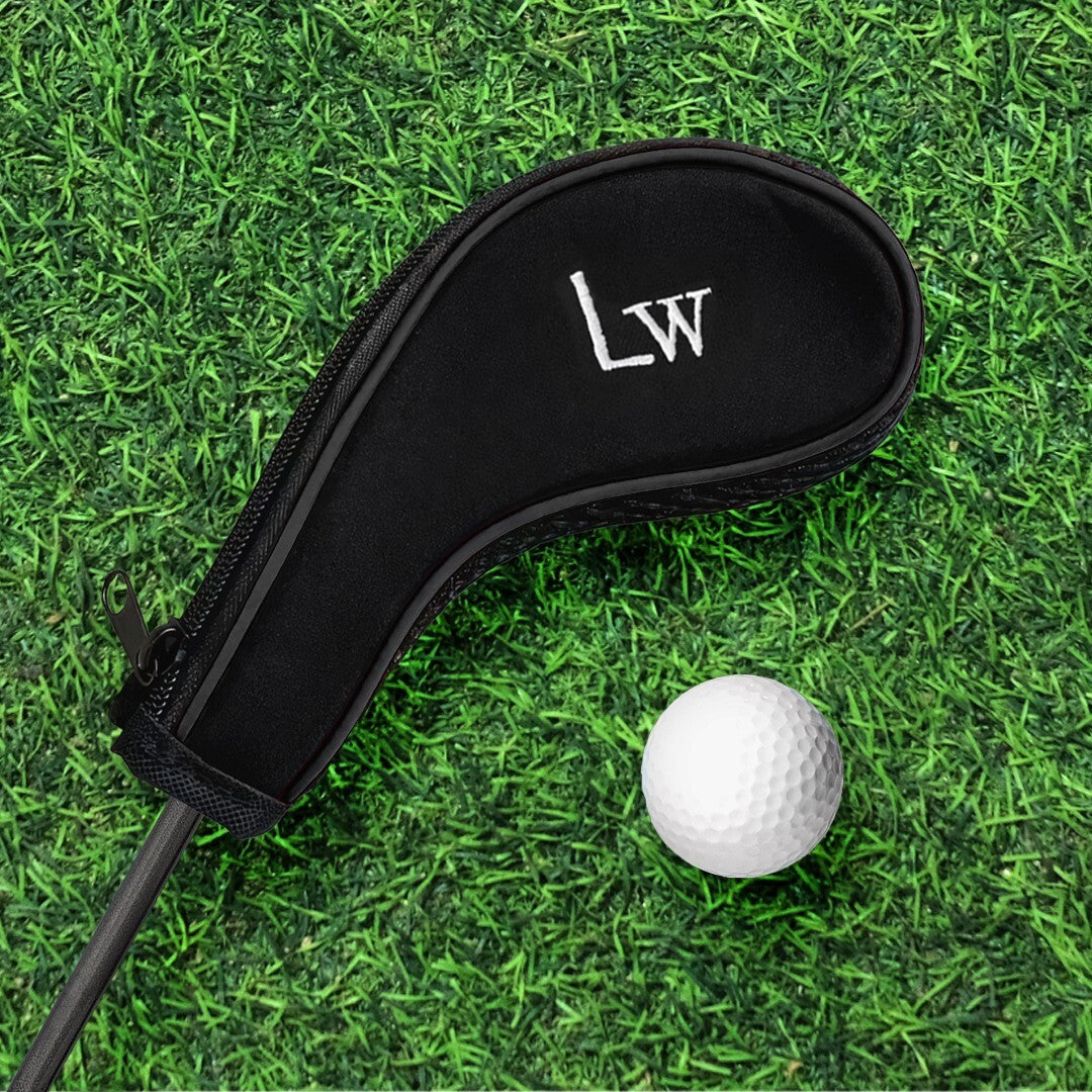 Golf Iron Head Covers 11-Piece Set Zippered Protects Clubs Left & Right Handed Black