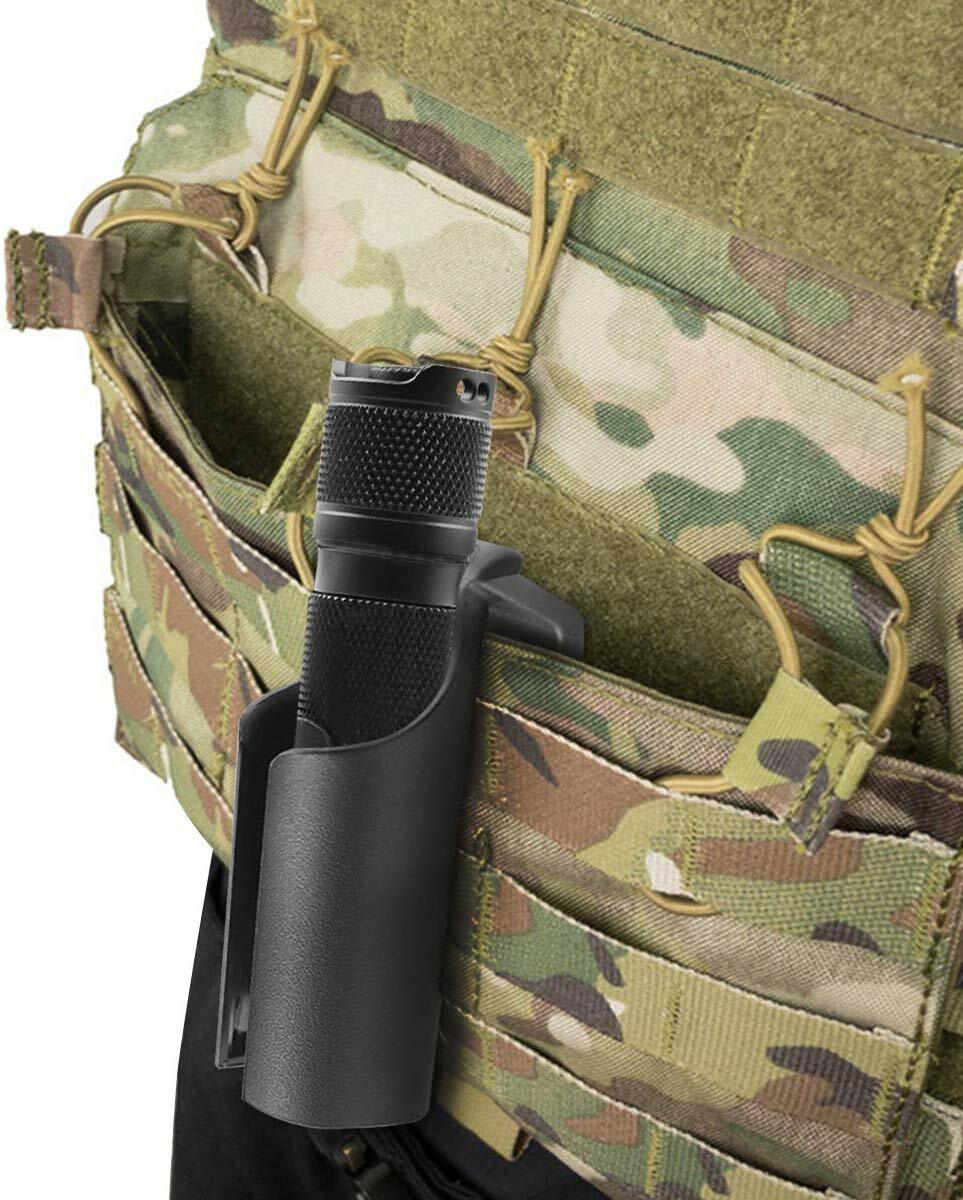 Kydex Flashlight Holster Clip-On for SureFire, MagLite, Olight, Fenix, PowerTac