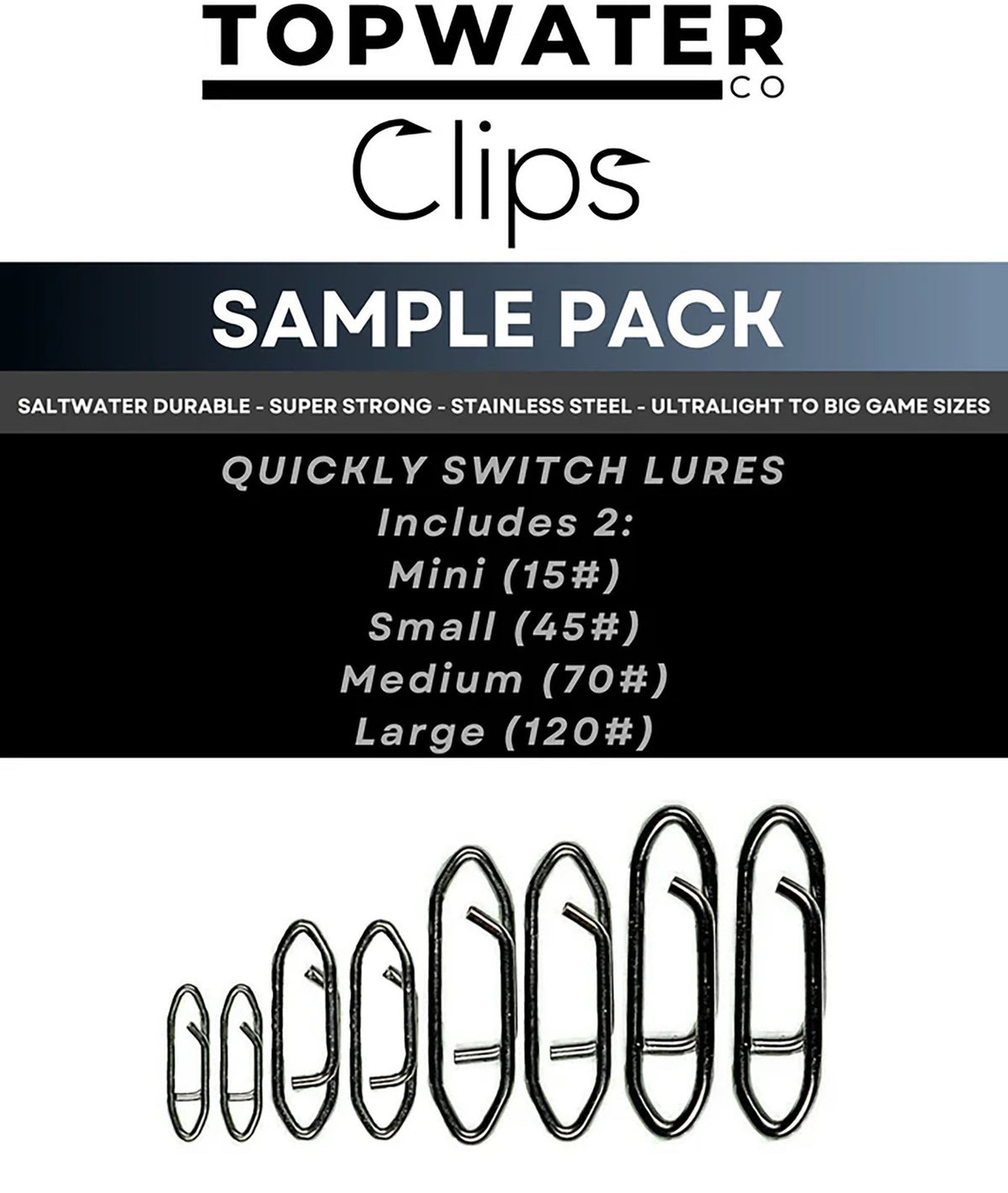 Fishing Speed Clips Sample Pack - 8 Pack for All Baits and Species