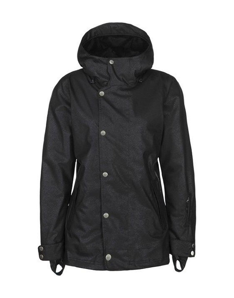 Women's Snowboard Jacket Waterproof Ski & Snowboard Outerwear - Medium Blackout Snake Print
