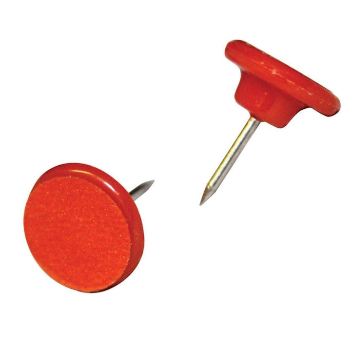 Reflective Orange Hunting Trail Marker Tacks - Plastic, 50 Pack