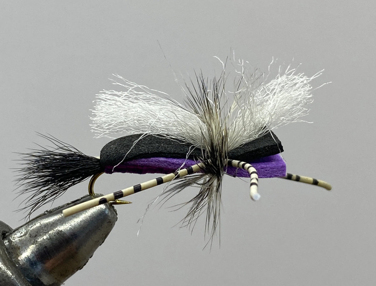 Set of 12 High-Quality Purple Dry Fly Fishing Flies for Trout & Freshwater