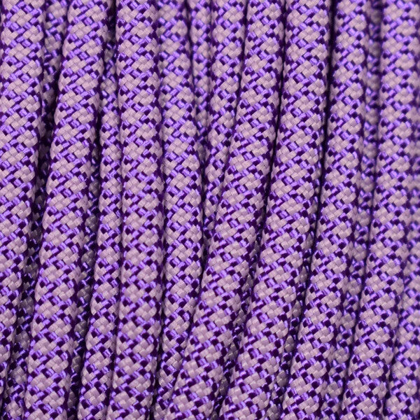 550 Paracord Acid Purple with Lilac Diamonds 100 Ft Nylon Made in USA