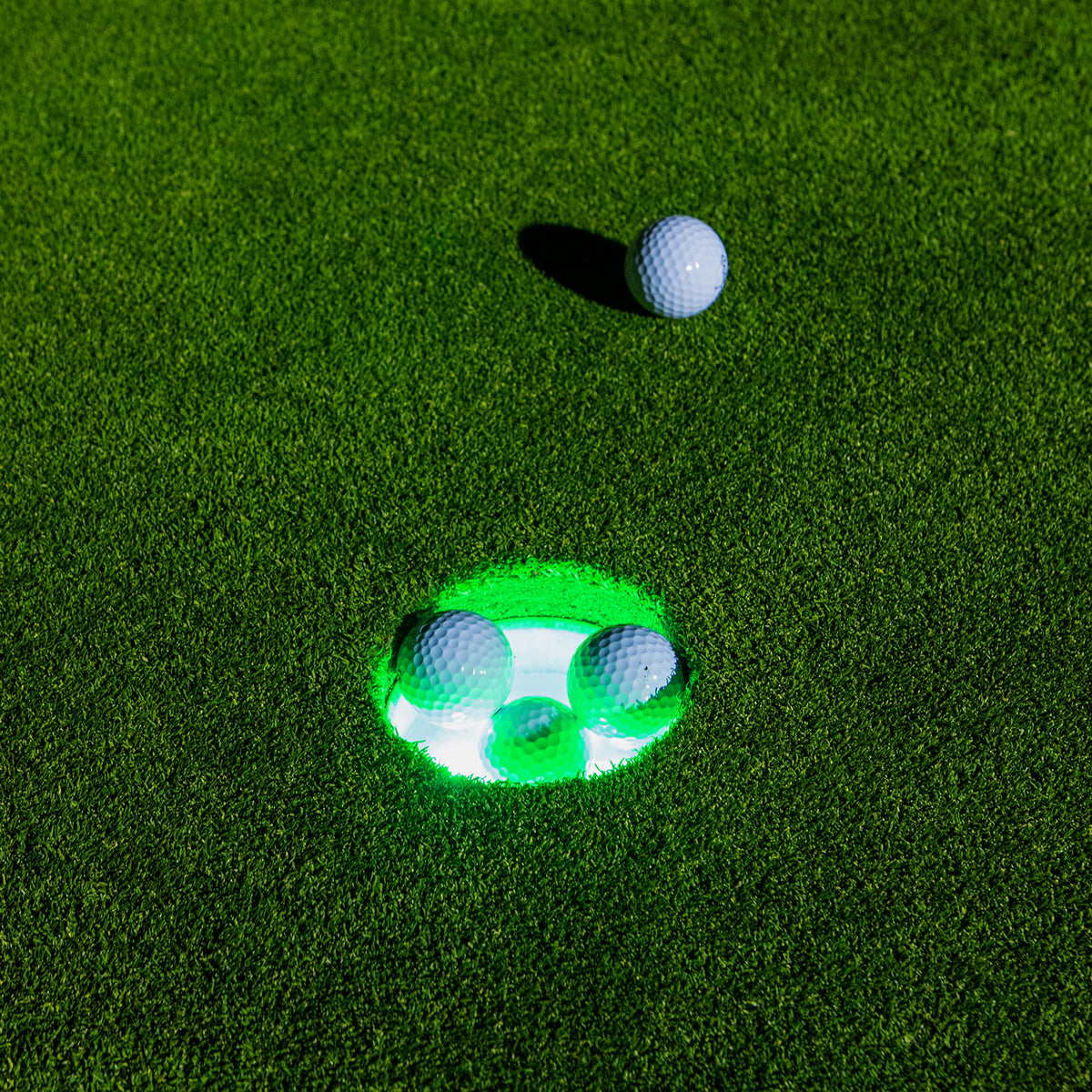 Light Up Golf Hole Lights 3-Pack for Night Practice, Fits Standard Cups
