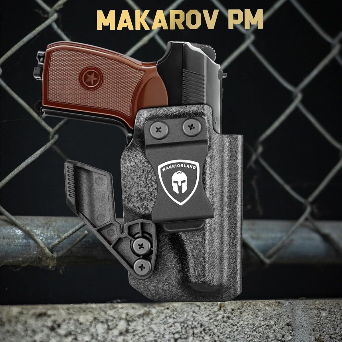 Makarov Pistol IWB Kydex Holster with Optics Cut & Concealment Claw - Right Hand