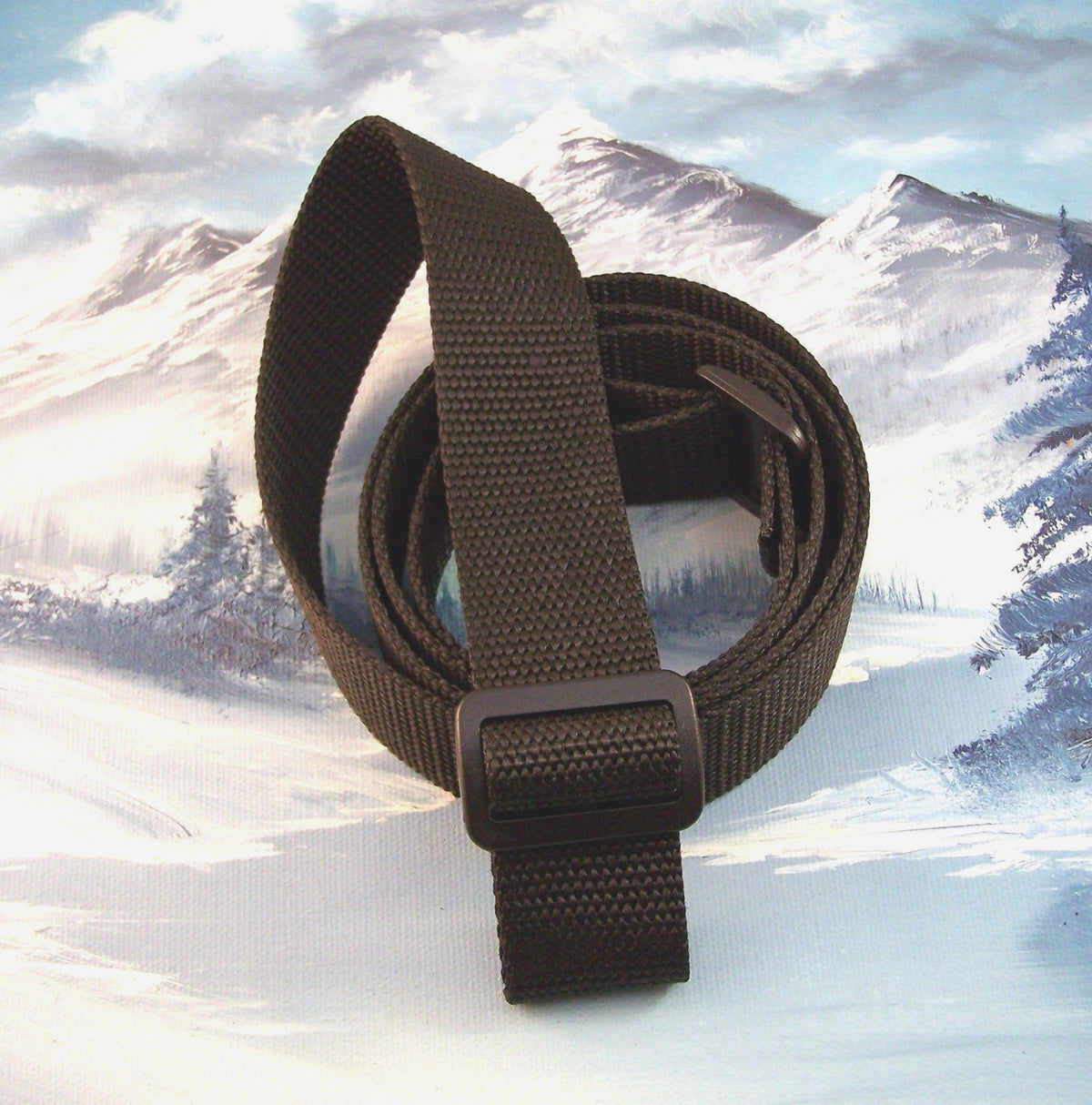 Hunting Rifle Sling 1.25 Inch Black Polypropylene Web Adjustable Strap