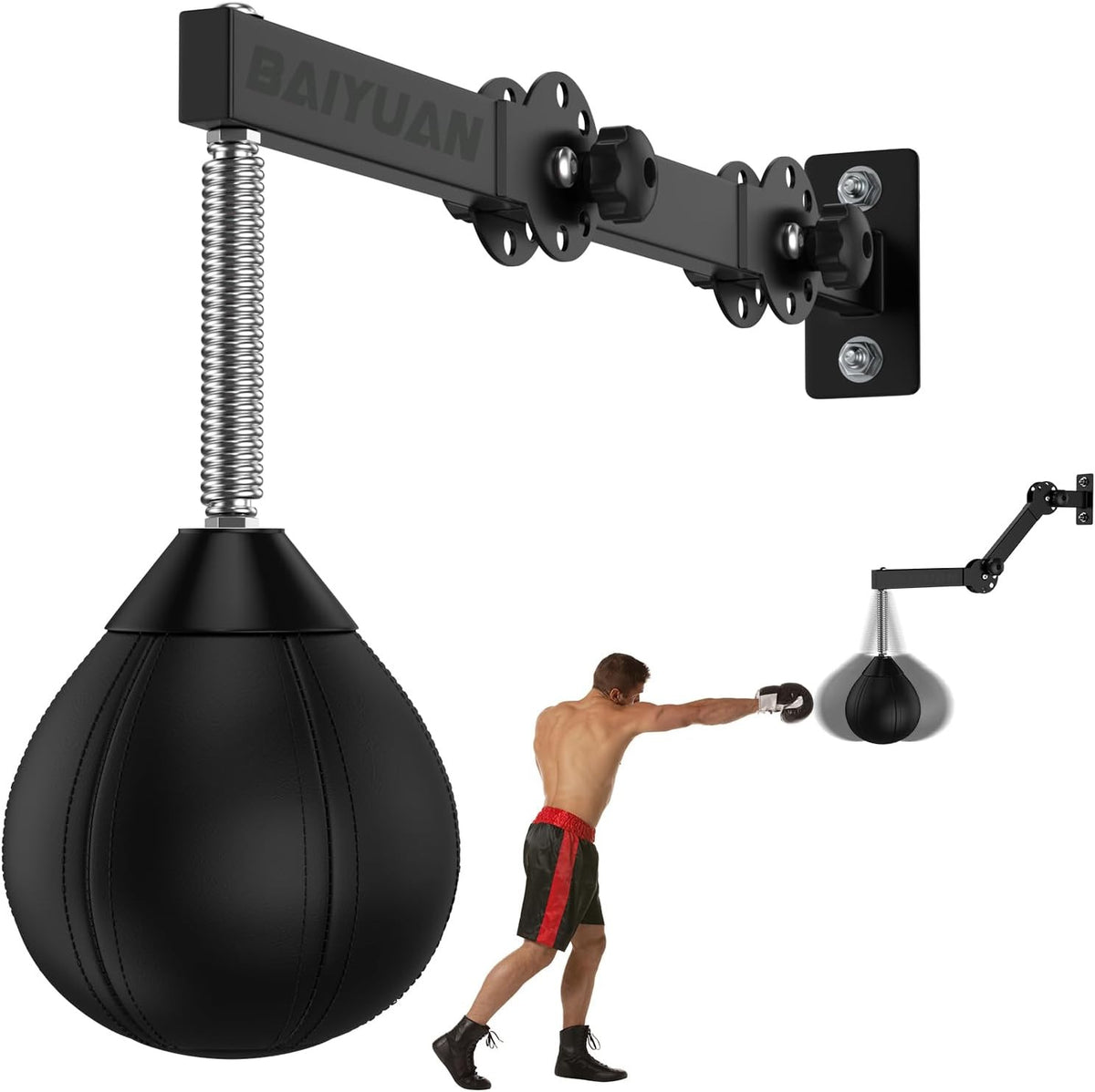 Adjustable Wall Mount Speed Bag for Boxing & Martial Arts Training