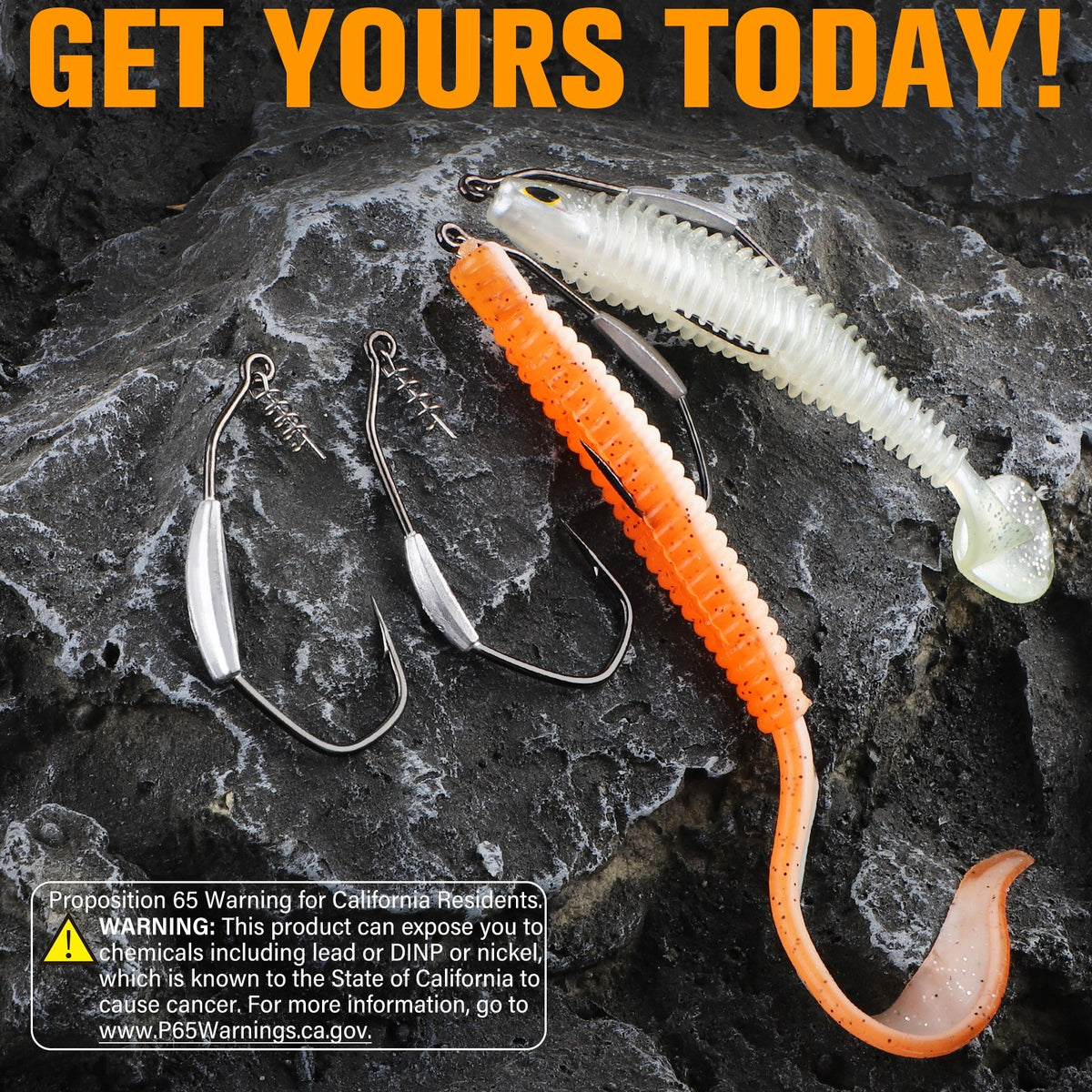 Weighted Swimbait Hooks Set - Heavy Duty Weedless Fishing Hooks for Bass