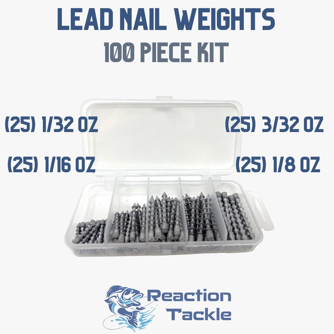 Fishing Nail Weights Set - Multiple Sizes for Soft Plastic Baits