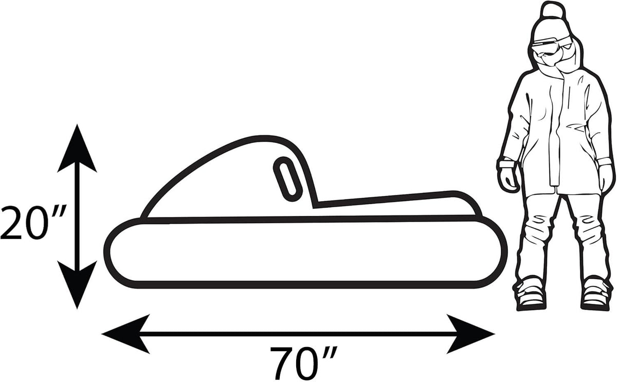 Large Inflatable Snow Tube for Sledding - 81 Inch Heavy-Duty Winter Snow Sled