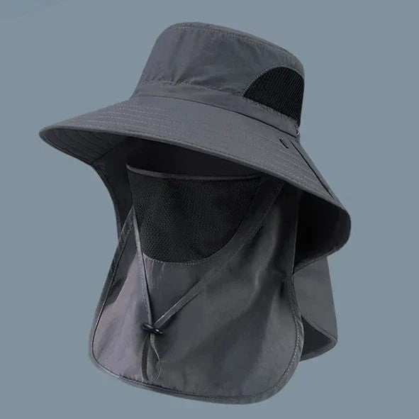 UV Protection Wide Brim Sun Hat with Neck Flap for Outdoor Men and Women