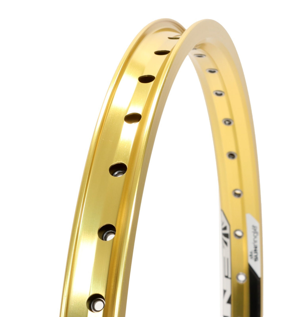 20-Inch Alloy Bicycle Rim - Gold 36H BMX Rear Wheel Rim, Welded & Eyeleted