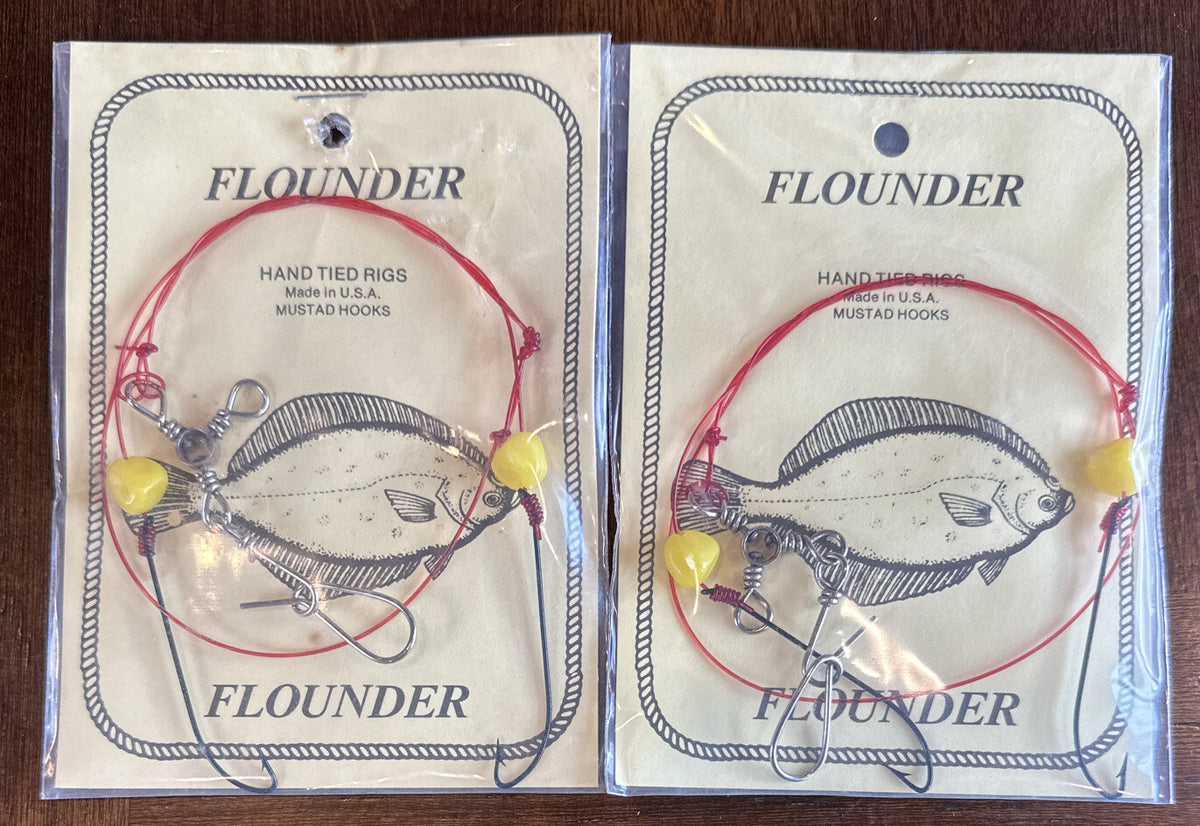 2 Pack Hand Tied Flounder Fishing Rigs – Durable Water Sports Tackle