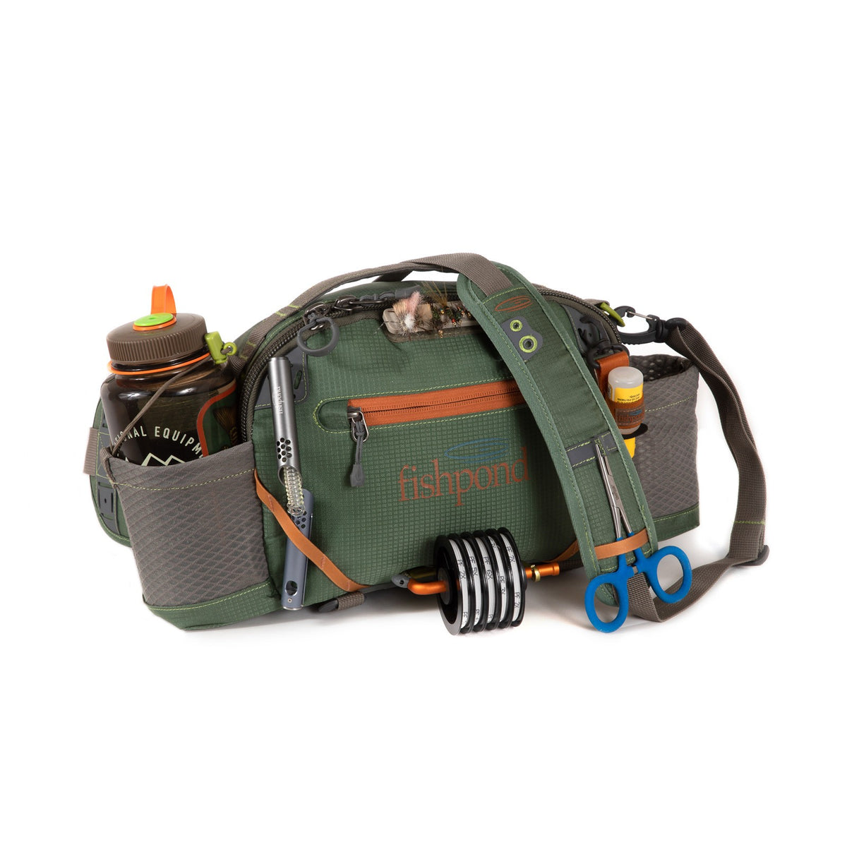 Lightweight Fishing Lumbar Pack with Water-Resistant Storage and Tool Attachments