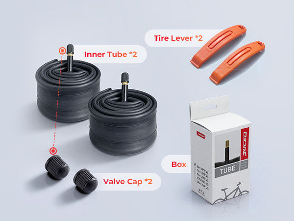 2 Pack 20-inch Bicycle Inner Tubes with Schrader Valve for City & Commuter Bikes