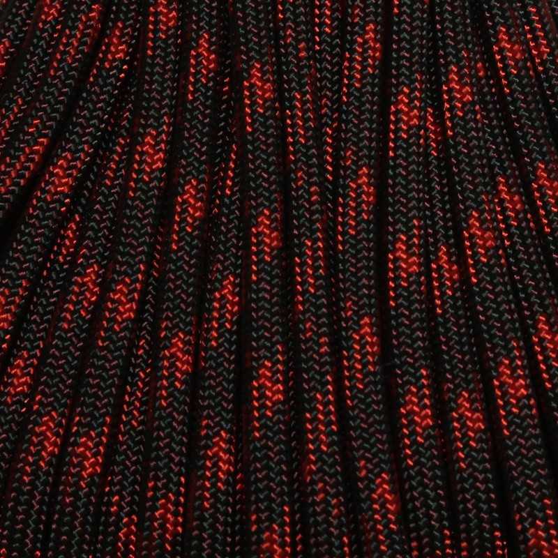 550 Paracord 100ft Night Blaze Polyester Nylon Made in USA Survival Cord