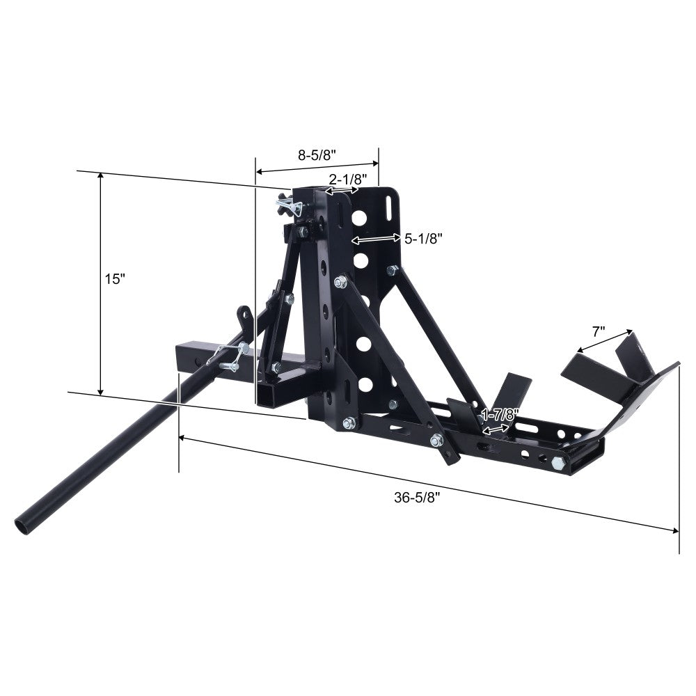 Heavy Duty Motorcycle Trailer Hitch Carrier 800Lbs 2-Inch Receiver Steel