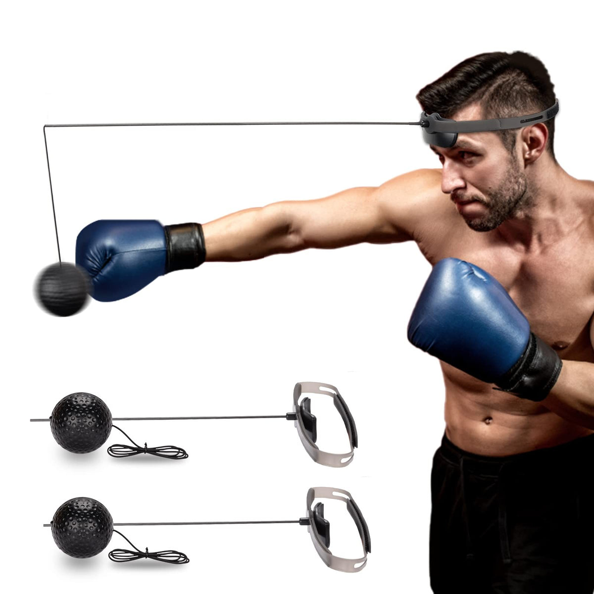 Boxing Reflex Ball Set for MMA Training, Speed & Accuracy Improvement