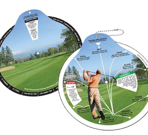 Personal Golf Training & Instruction Chart Wheel - Improve Swing & Accuracy