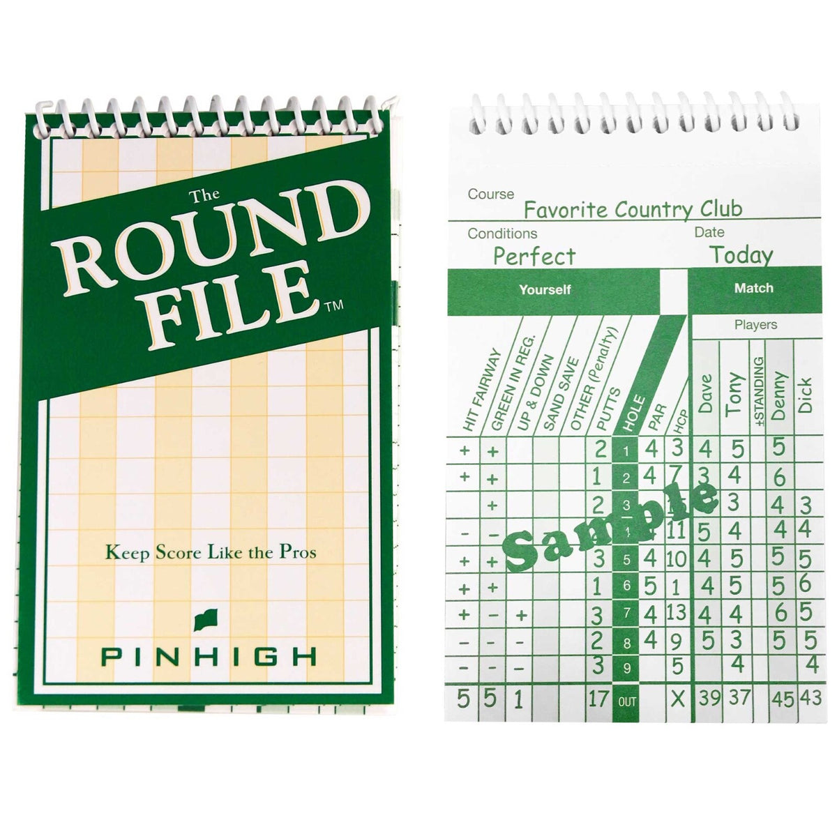 Golf Score & Statistics Notebook - Pocket Size Scorecard for 4 Players