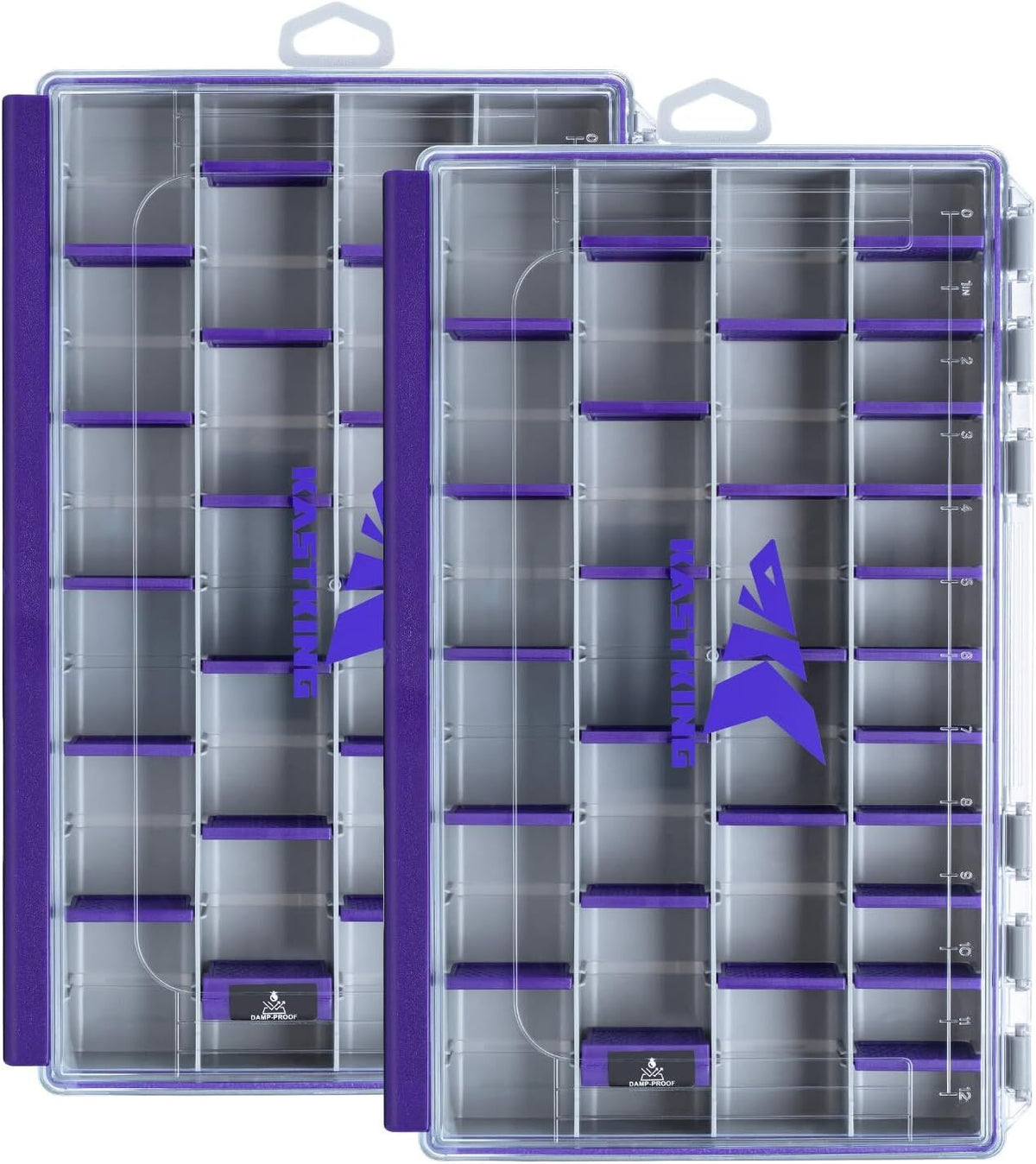 Waterproof Fishing Tackle Box with Removable Dividers - Multiple Sizes