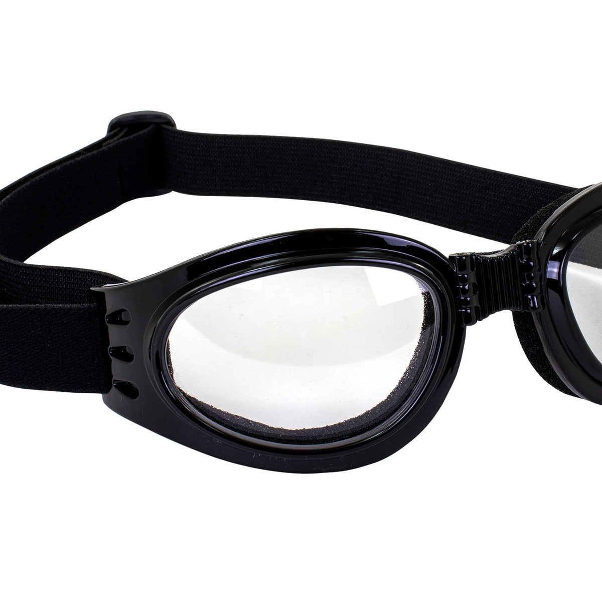 Motorcycle Goggles with Clear Lens and Foldable Frame - Durable Safety Gear