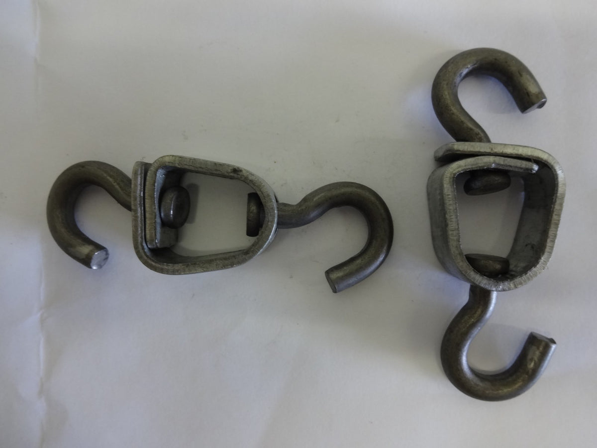 Heavy Duty Universal Swivels with J Hooks for Trapping - 12 Pack