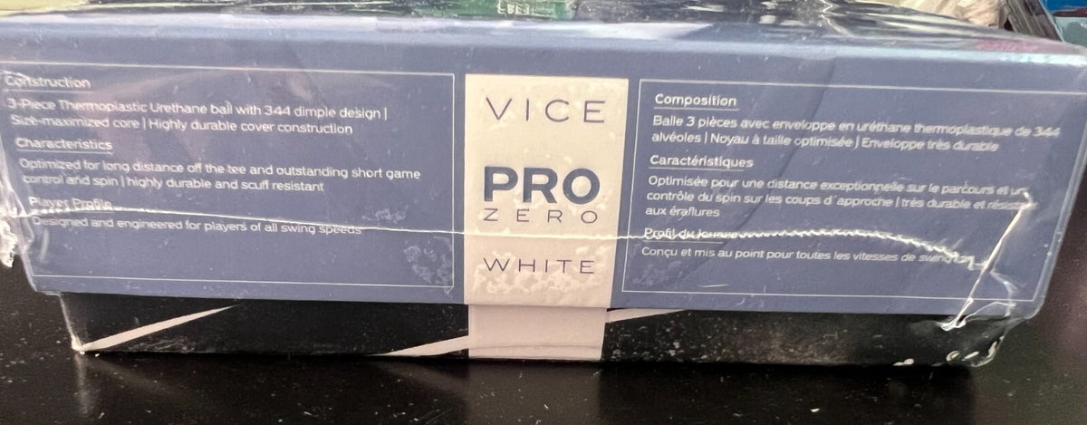 Premium White Golf Balls - Pack of 12 Vice Pro Zero Zero White