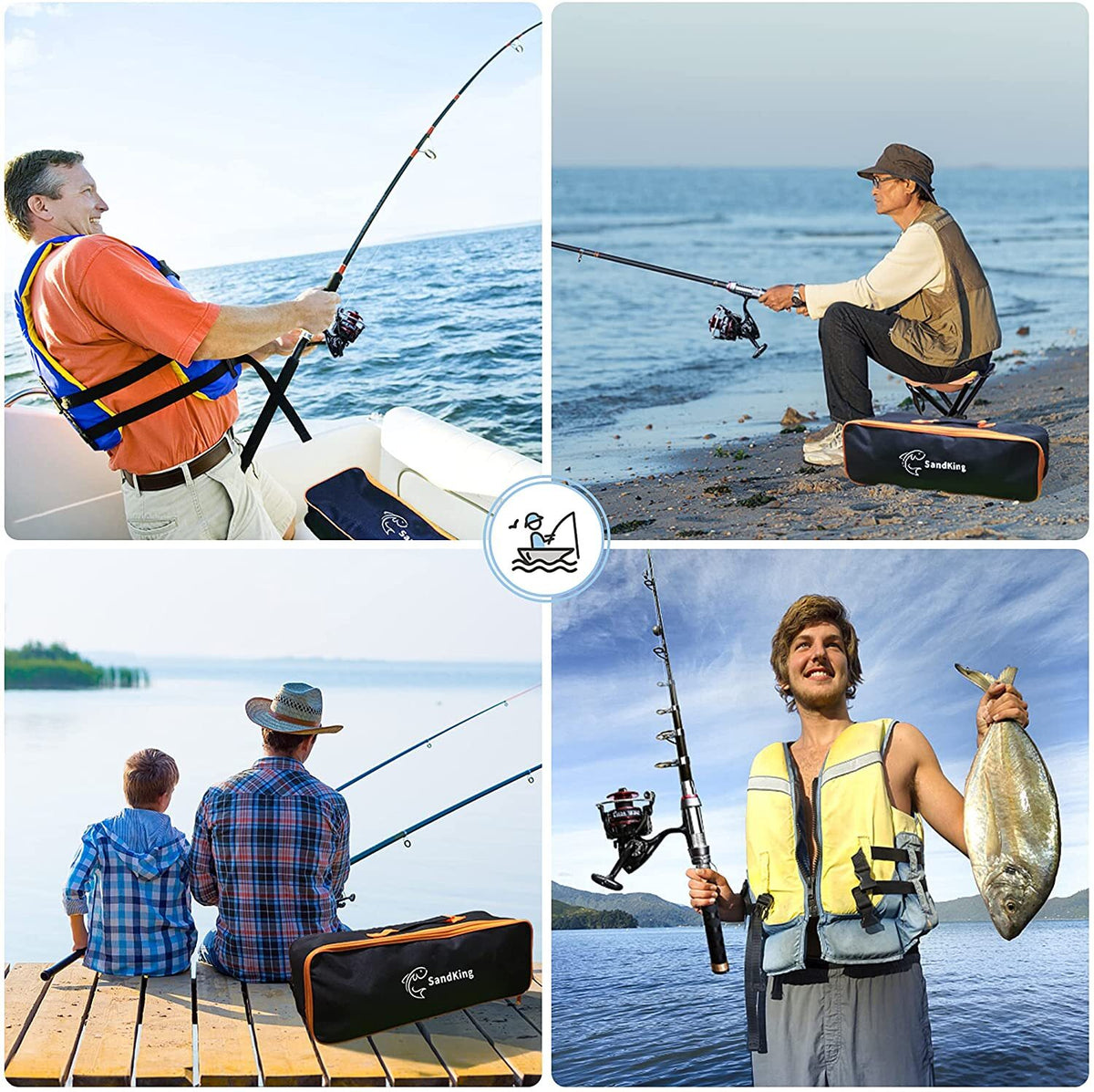Carbon Fiber Telescopic Fishing Rod and Reel Combo - Saltwater & Freshwater Portable Kit