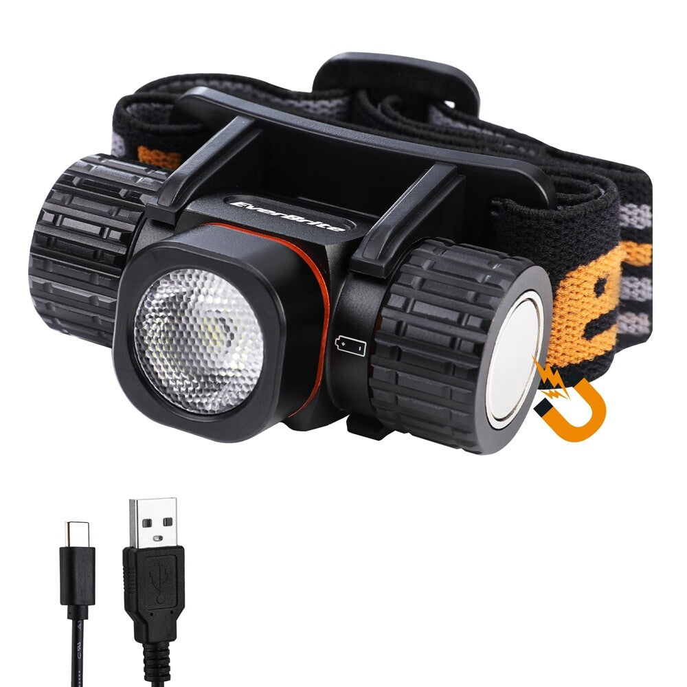 Rechargeable LED Headlamp 500 Lumens with 4 Light Modes and Magnetic Base