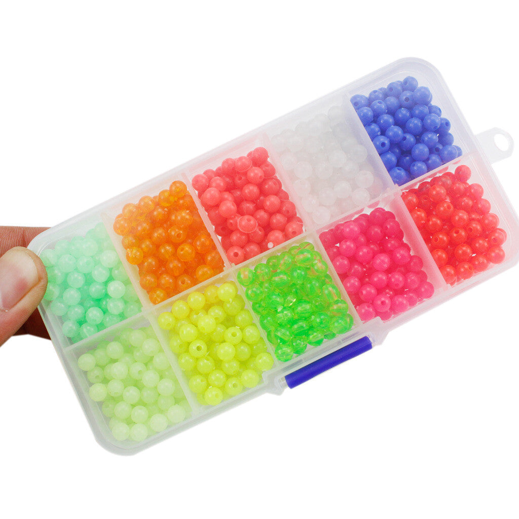 1000Pcs Glow Fishing Beads Set for Night Fishing Tackle Rig Making