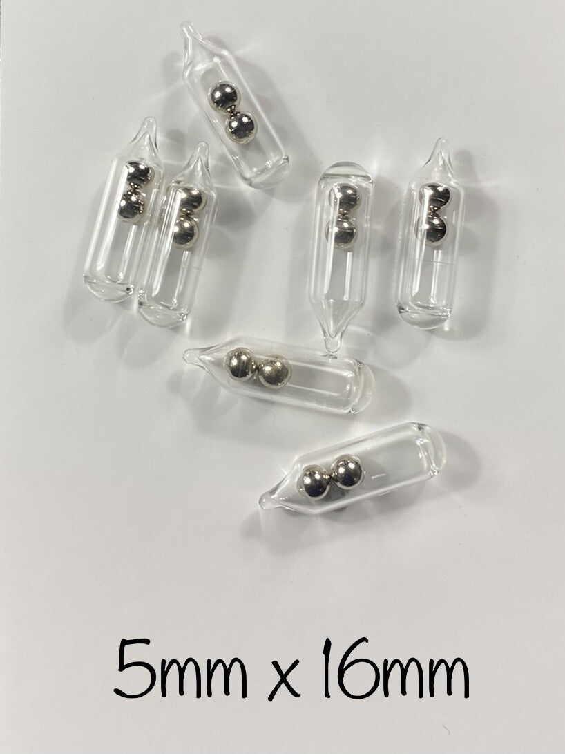 Glass Rattles for Fishing Baits - 50 Pieces 5mm for Worms, Jigs, Flies, Lures