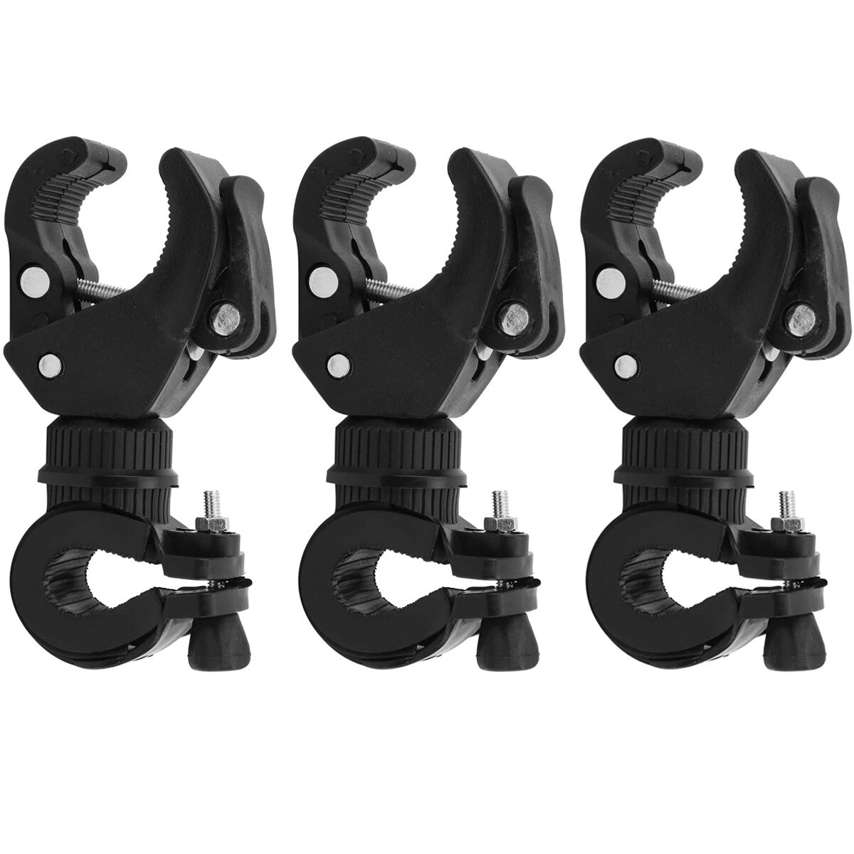 Universal Bike Flashlight Mount Holder with 90° Rotation for Bicycle Handlebar