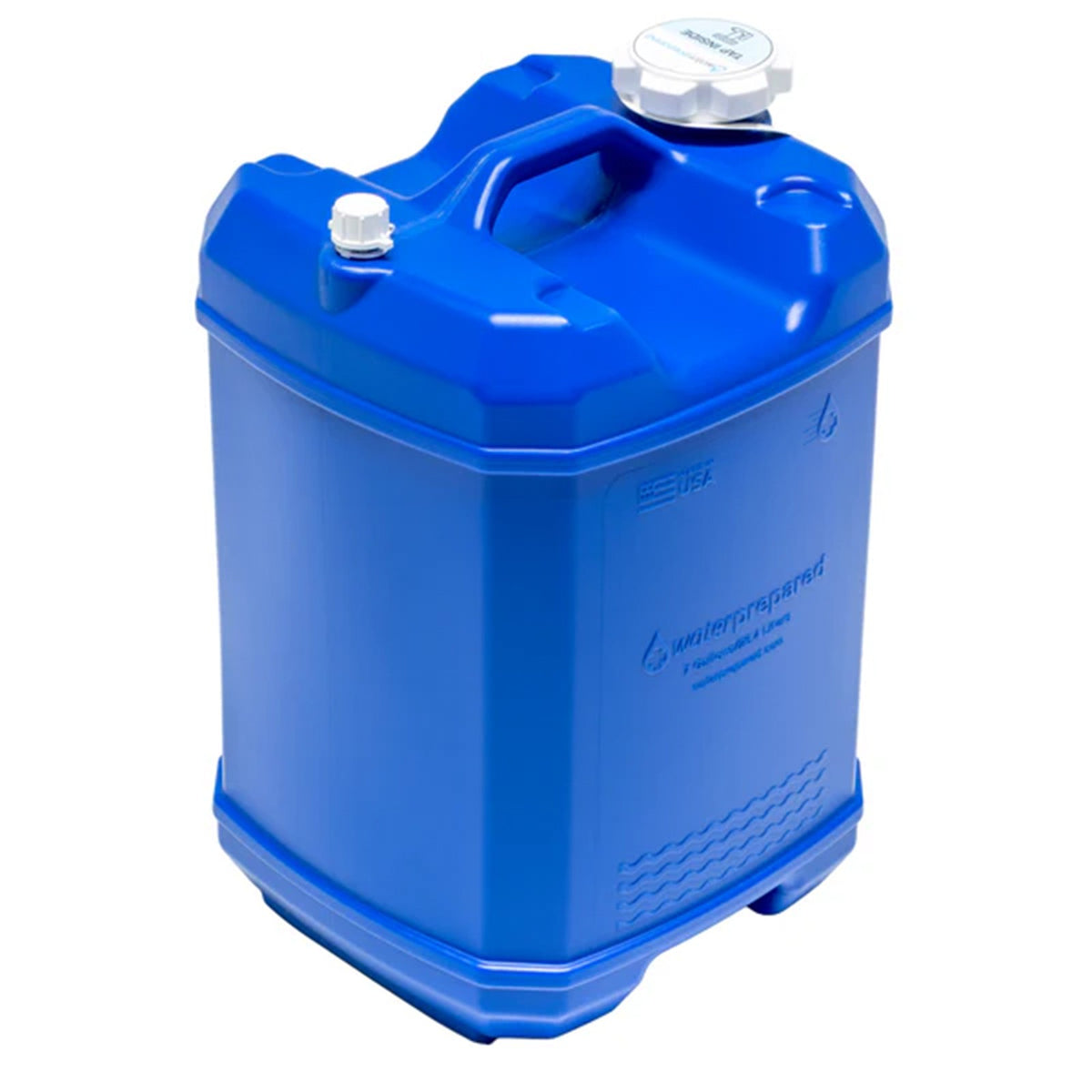 7-Gallon Stackable Water Storage Container with Spigot - Blue
