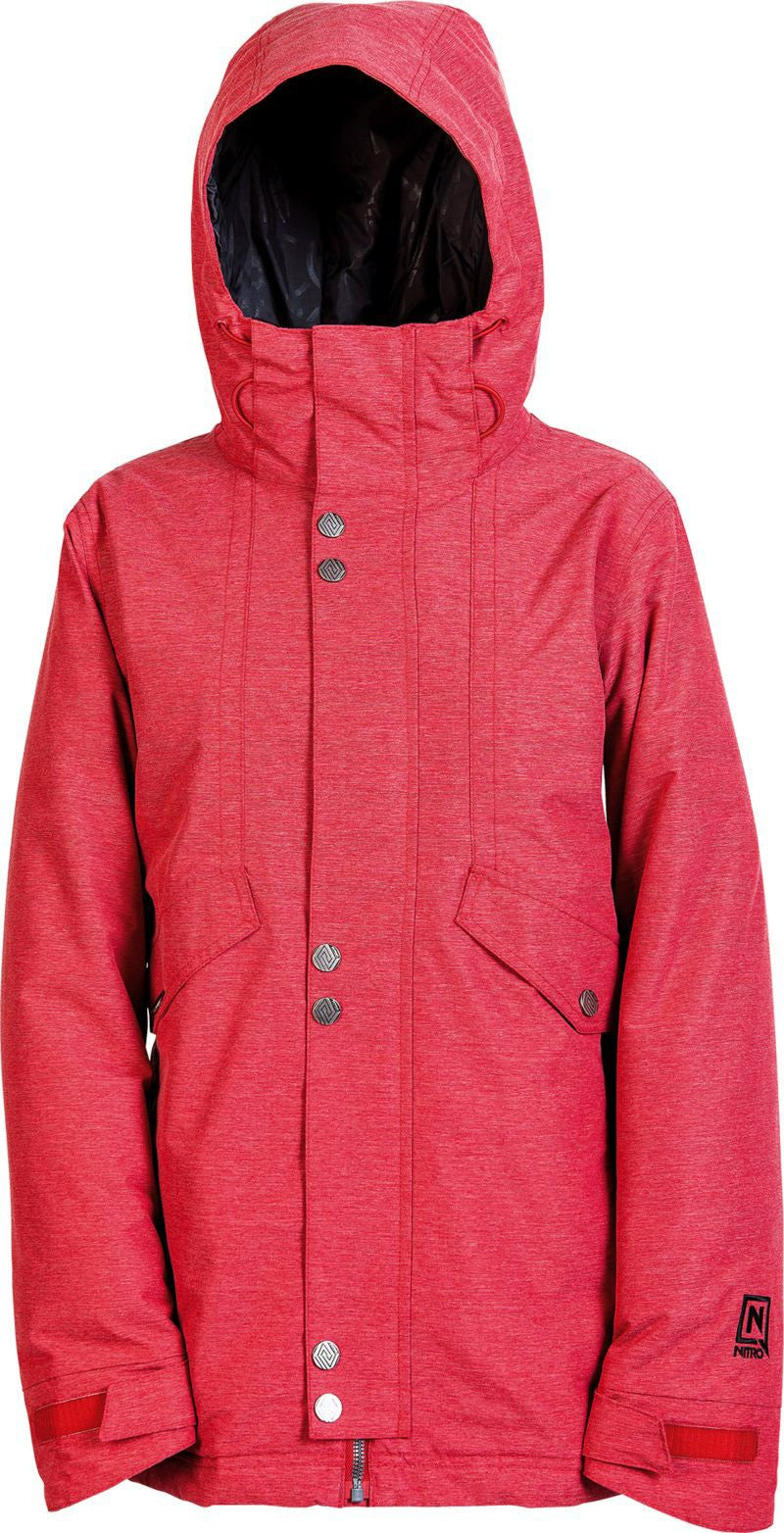Women's Snowboard Jacket with PrimaLoft Insulation - Heathered Red, Small