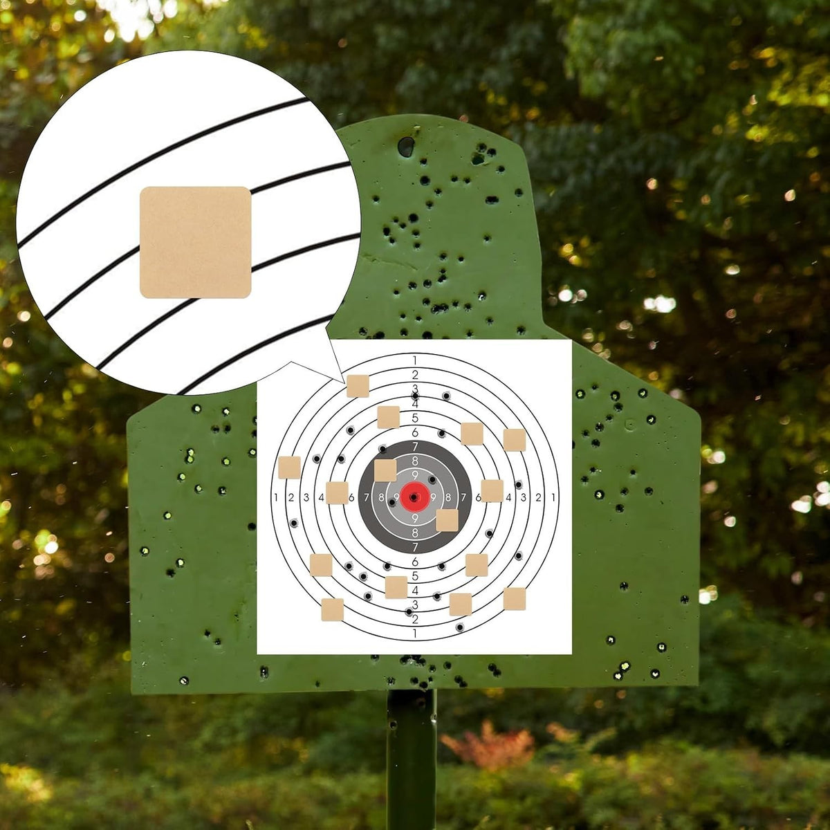 4000 Self-Adhesive Shooting Targets & Repair Stickers - 0.87 Inch Brown Pasters