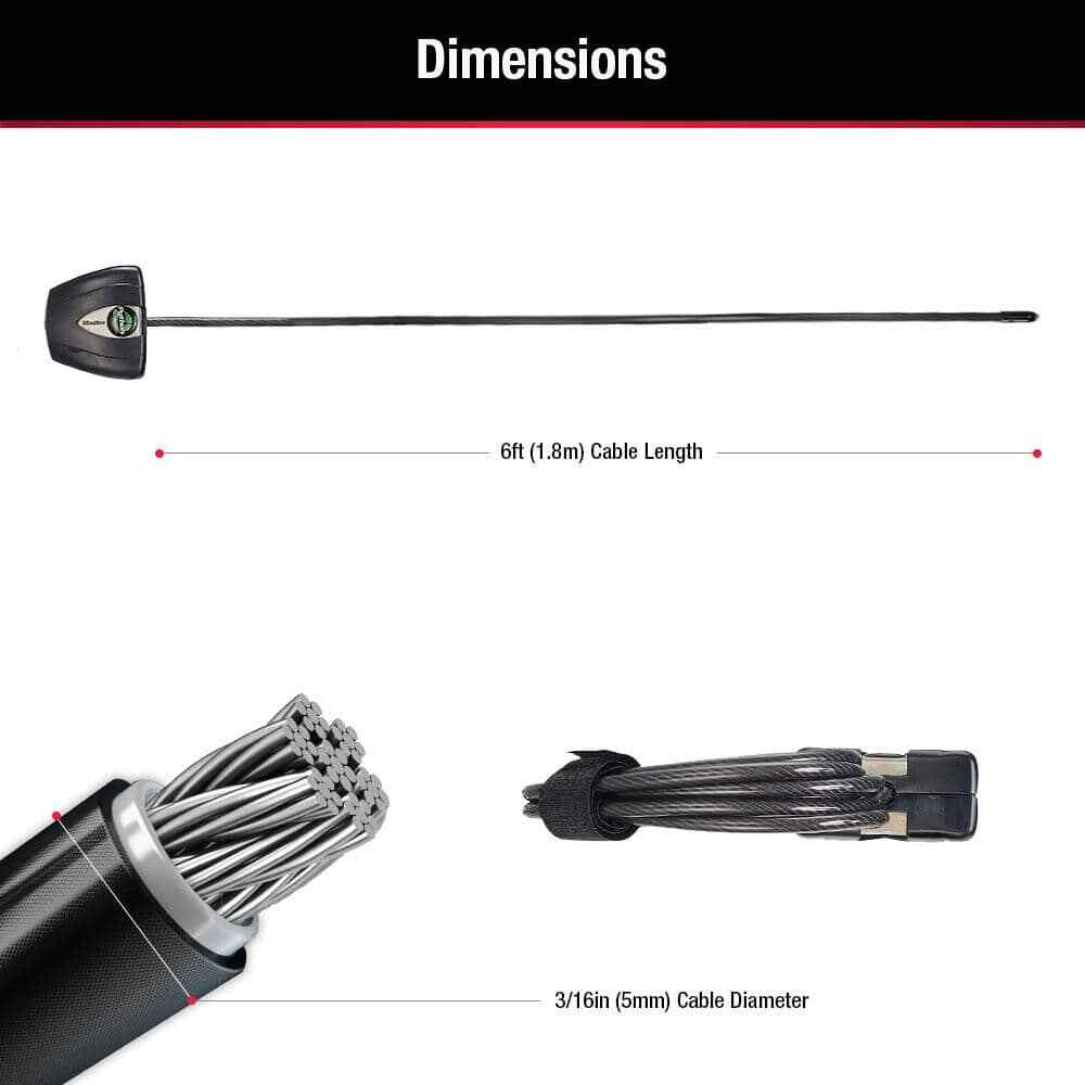 Adjustable Steel Cable Lock for Trail Cameras Outdoor Security 6ft