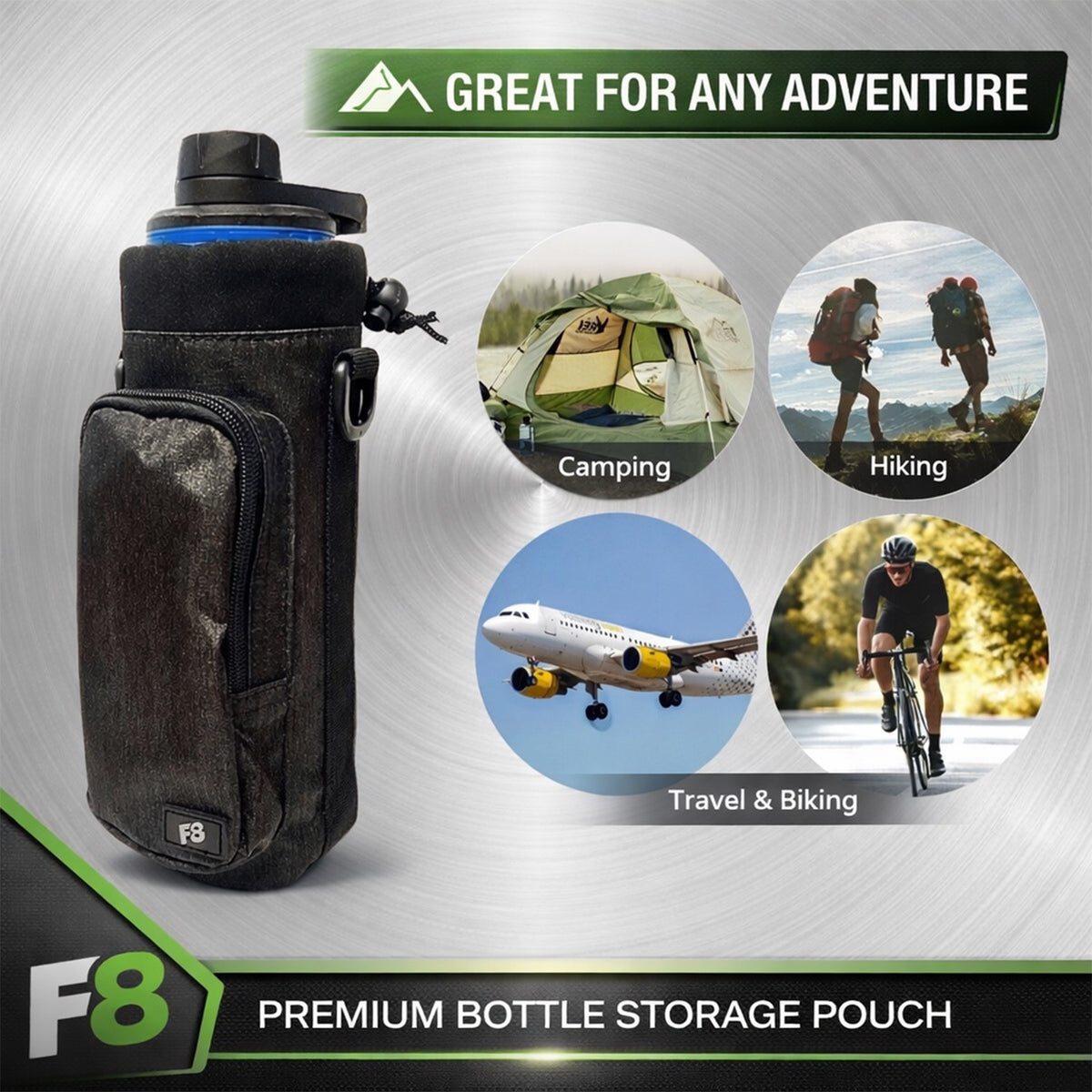 30 OZ Water Bottle Holder Sling for Hiking & Outdoor Activities