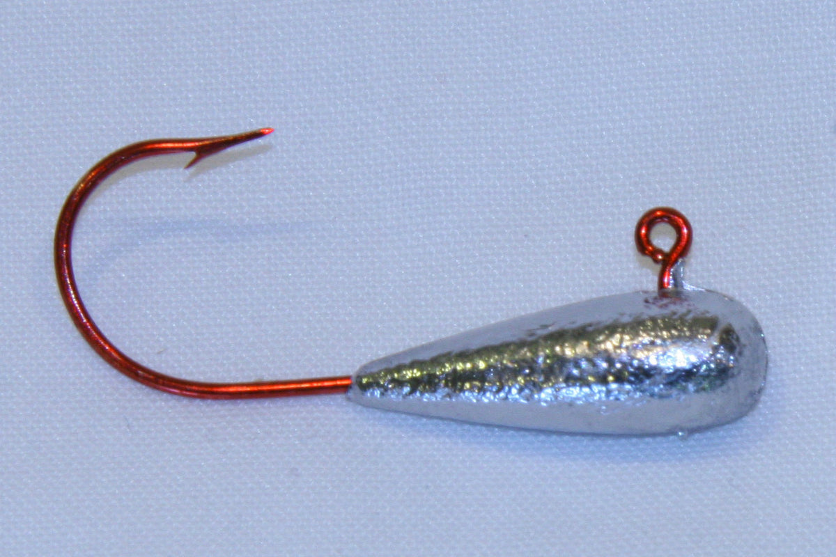 17 Pk 1/4 oz Tube Insert Fishing Jigs with Red Aberdeen Hooks for Bass & Walleye