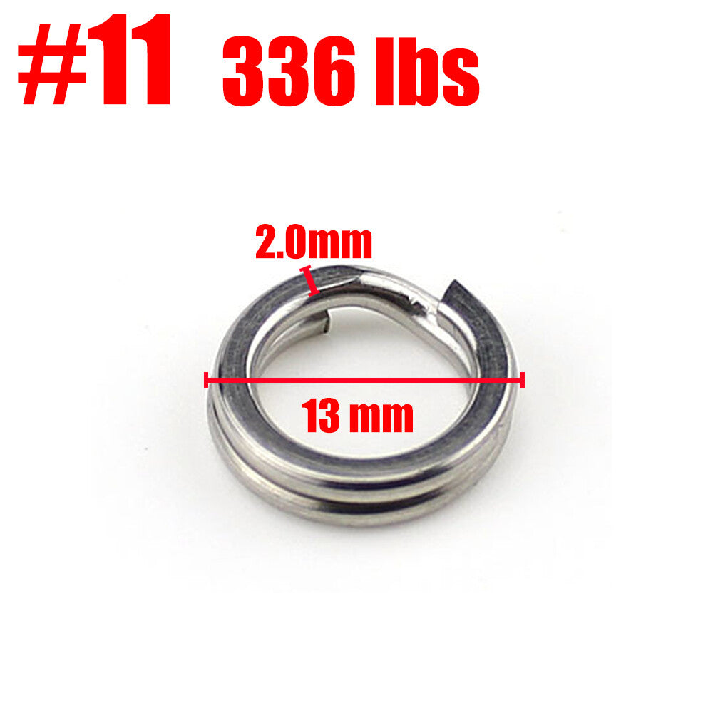 Heavy Duty Stainless Steel Fishing Split Rings for Saltwater Big Game Tackle